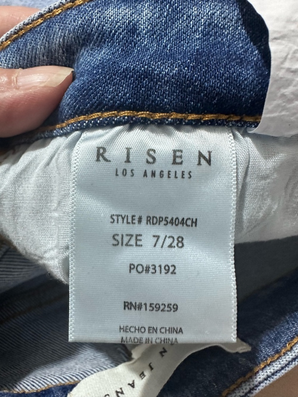 Risen Jeans Womens 7/28 High Rise Boot Cut Bell Bottom Denim Jeans Hippie - Picture 4 of 5